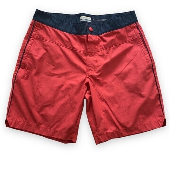 Columbia Men’s Swim Shorts Regular Fit Snap Button Velcro Closure Hybrib Trunks - Picture 3 of 10